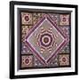 A Rising Star Design Coverlet, Probably Philadelphia, Pieced and Quilted Silk, 1880, 1890-null-Framed Giclee Print