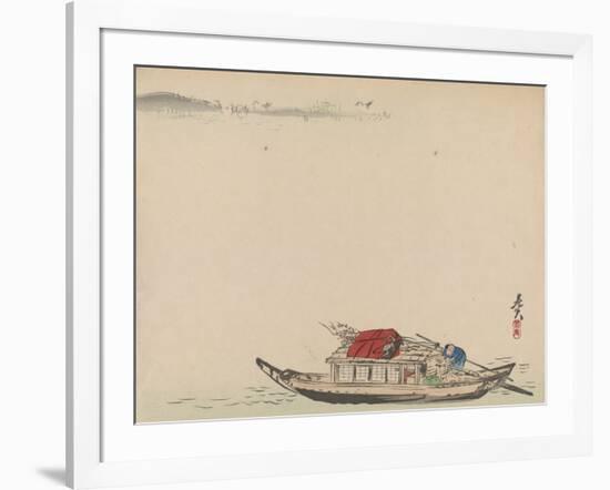 A River Boat-Shibata Zeshin-Framed Giclee Print