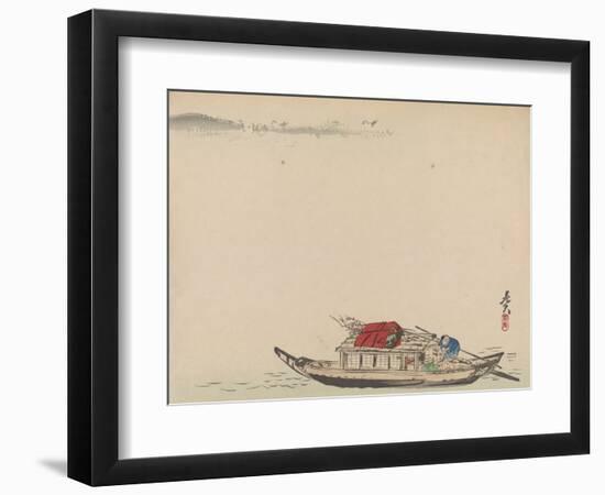 A River Boat-Shibata Zeshin-Framed Giclee Print