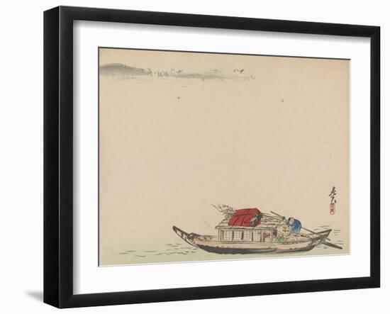 A River Boat-Shibata Zeshin-Framed Giclee Print