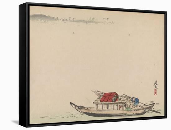 A River Boat-Shibata Zeshin-Framed Stretched Canvas