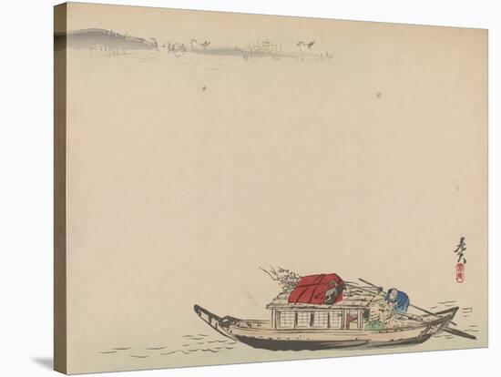 A River Boat-Shibata Zeshin-Stretched Canvas