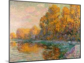 A River in Autumn, 1909-Gustave Loiseau-Mounted Giclee Print