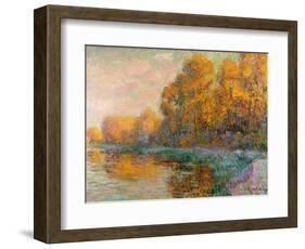 A River in Autumn, 1909-Gustave Loiseau-Framed Premium Giclee Print