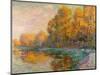 A River in Autumn, 1909-Gustave Loiseau-Mounted Premium Giclee Print