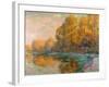 A River in Autumn, 1909-Gustave Loiseau-Framed Giclee Print