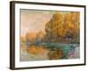 A River in Autumn, 1909-Gustave Loiseau-Framed Giclee Print