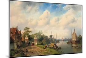 A River Landscape in Summer, 1853-Charles Henri Joseph Leickert-Mounted Giclee Print