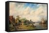 A River Landscape in Summer, 1853-Charles Henri Joseph Leickert-Framed Stretched Canvas