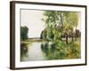 A River Landscape in Summer-Ernest Parton-Framed Giclee Print