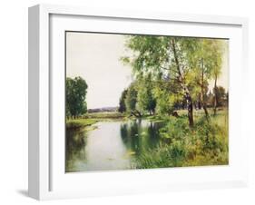 A River Landscape in Summer-Ernest Parton-Framed Giclee Print