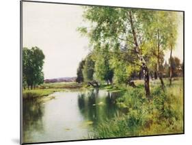 A River Landscape in Summer-Ernest Parton-Mounted Giclee Print