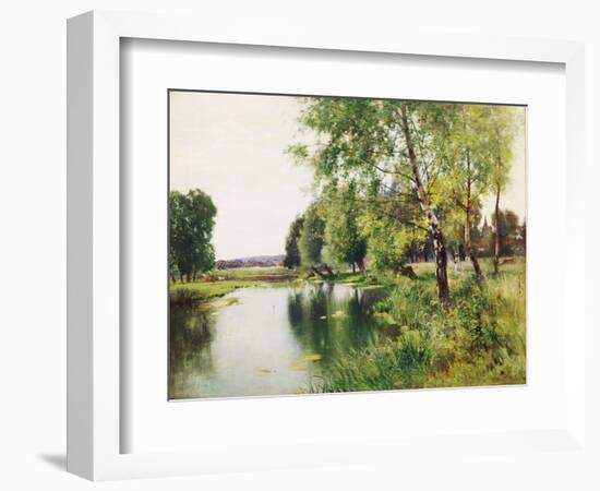 A River Landscape in Summer-Ernest Parton-Framed Giclee Print