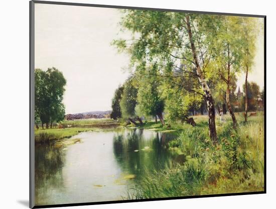 A River Landscape in Summer-Ernest Parton-Mounted Giclee Print