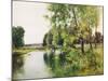 A River Landscape in Summer-Ernest Parton-Mounted Giclee Print