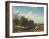 A River Landscape, Westphalia, 1855-Albert Bierstadt-Framed Premium Giclee Print