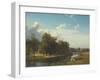 A River Landscape, Westphalia, 1855-Albert Bierstadt-Framed Premium Giclee Print