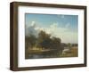 A River Landscape, Westphalia, 1855-Albert Bierstadt-Framed Giclee Print