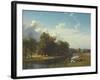 A River Landscape, Westphalia, 1855-Albert Bierstadt-Framed Giclee Print