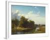 A River Landscape, Westphalia. 1855-Albert Bierstadt-Framed Giclee Print