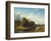 A River Landscape, Westphalia. 1855-Albert Bierstadt-Framed Giclee Print