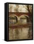 A River Landscape with a Bridge-Fritz Thaulow-Framed Stretched Canvas