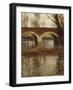 A River Landscape with a Bridge-Fritz Thaulow-Framed Giclee Print