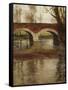 A River Landscape with a Bridge-Fritz Thaulow-Framed Stretched Canvas