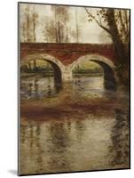 A River Landscape with a Bridge-Fritz Thaulow-Mounted Giclee Print