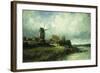 A River Landscape with a Windmill-Victor Dupre-Framed Giclee Print