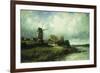 A River Landscape with a Windmill-Victor Dupre-Framed Giclee Print