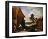 A River Landscape with Peasants Outside a Tavern-Jean B?raud-Framed Giclee Print