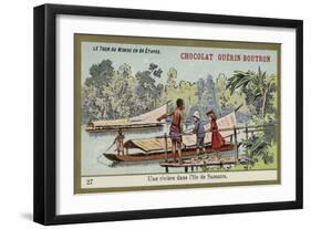 A River on the Island of Sumatra-null-Framed Giclee Print