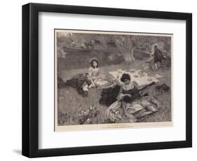 A River Picnic-William Hatherell-Framed Premium Giclee Print