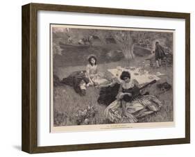 A River Picnic-William Hatherell-Framed Giclee Print