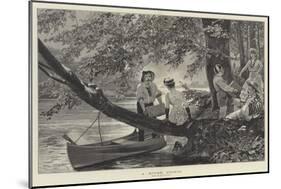 A River Picnic-Richard Caton Woodville II-Mounted Giclee Print