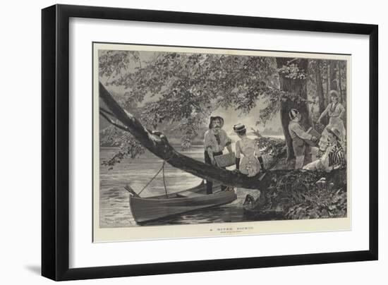 A River Picnic-Richard Caton Woodville II-Framed Premium Giclee Print