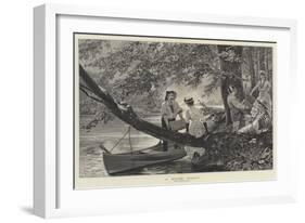 A River Picnic-Richard Caton Woodville II-Framed Premium Giclee Print