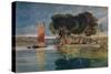 A River Scene, c1800-1842, (1924)-John Sell Cotman-Stretched Canvas