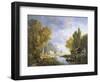 A River Scene in France-Charles Euphrasie Kuwasseg-Framed Giclee Print