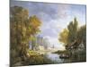 A River Scene in France-Charles Euphrasie Kuwasseg-Mounted Giclee Print