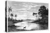 A River Scene in Venezuela, 1877-null-Stretched Canvas