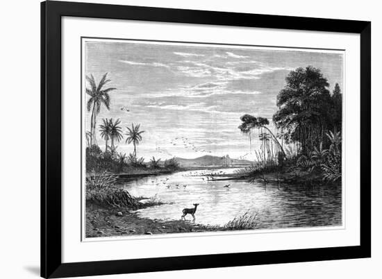 A River Scene in Venezuela, 1877-null-Framed Giclee Print