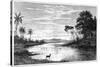A River Scene in Venezuela, 1877-null-Stretched Canvas
