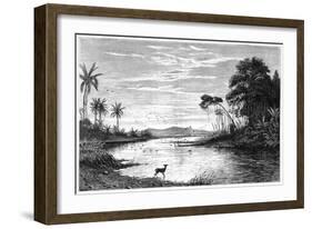 A River Scene in Venezuela, 1877-null-Framed Giclee Print