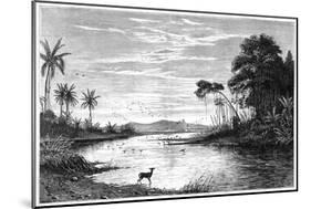 A River Scene in Venezuela, 1877-null-Mounted Giclee Print