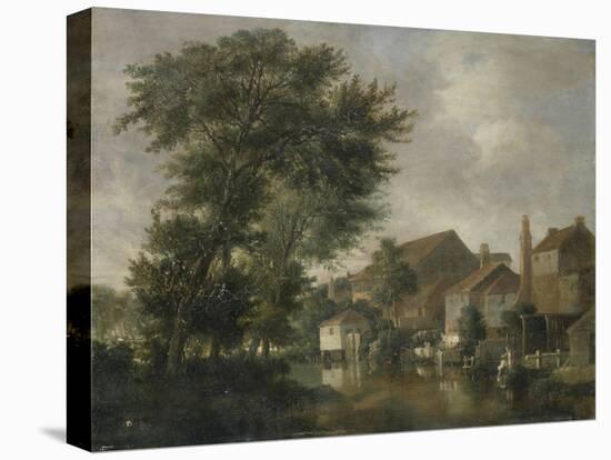 A River Scene, Possibly at Norwich, C.1817-John Crome-Stretched Canvas