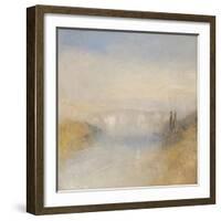 A River Seen from a Hill-J. M. W. Turner-Framed Giclee Print