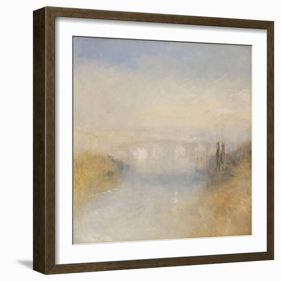 A River Seen from a Hill-J. M. W. Turner-Framed Giclee Print