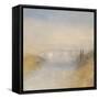 A River Seen from a Hill-J. M. W. Turner-Framed Stretched Canvas